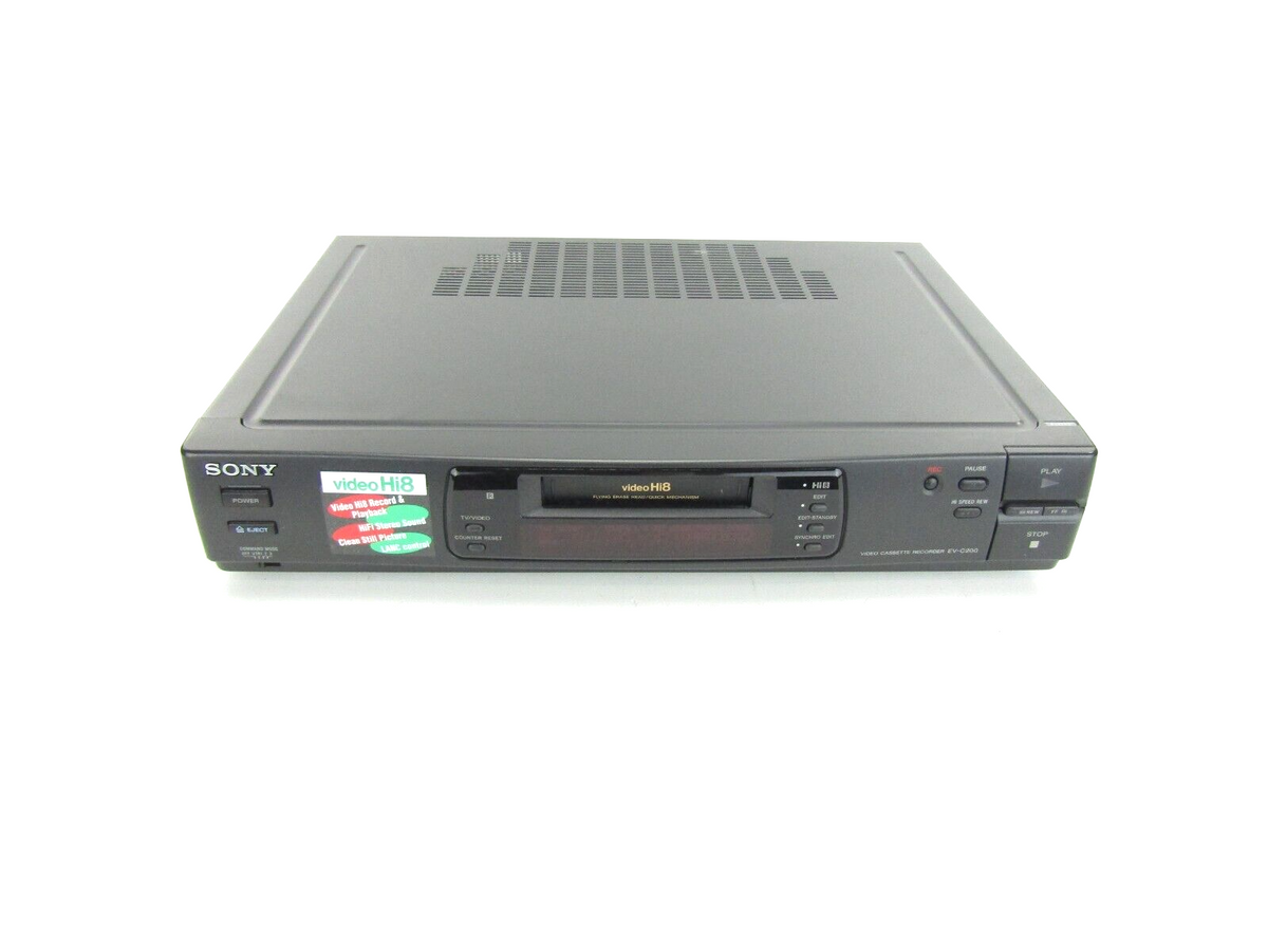 Sony EV-C200 Hi8 NTSC analog stereo VCR plays 8mm Hi8 analog 