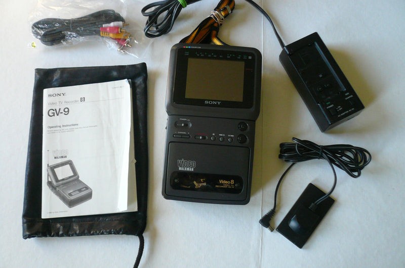 Sony GV-9 NTSC video walkman plays 8mm video8 analog tapes