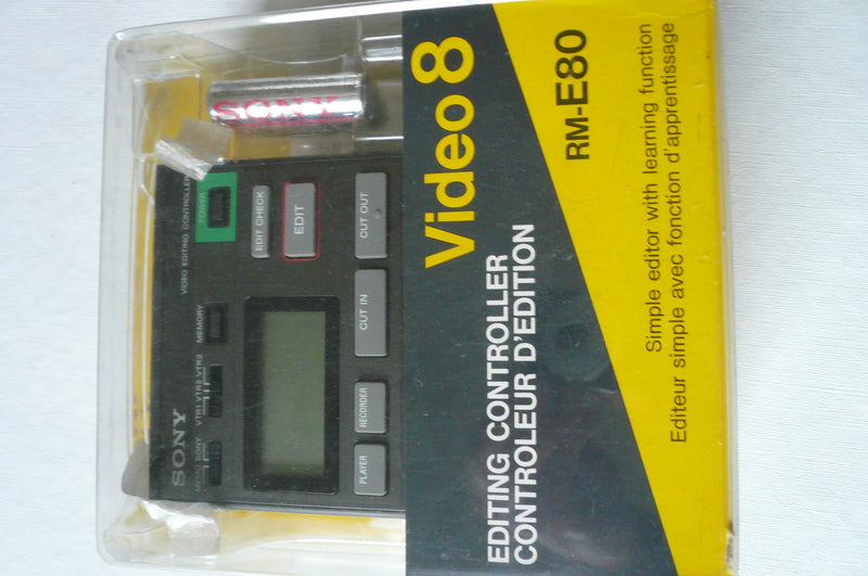 Sony RM-E80 remote for 8mm, Hi8, digital8, VHS SVHS – I & N