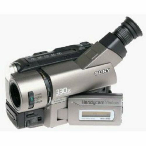 Sony CCD-TRV43 Hi8 NTSC camcorder plays 8mm Hi8 analog tapes.