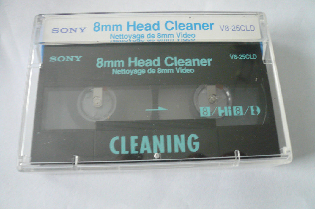 Sony V8-25CLD 8mm Hi8 digital8 video head cleaning cassette
