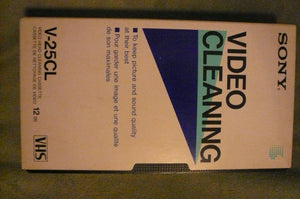 Sony V-25CL VHS , SVHS video head cleaning tape