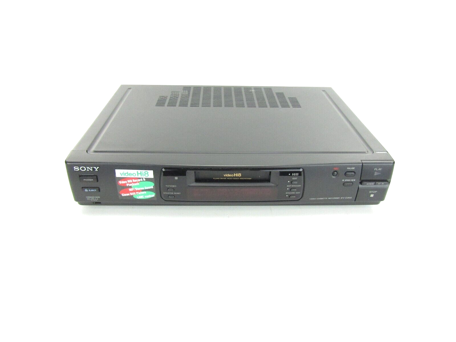 Sony EV-C200 Hi8 NTSC analog stereo VCR plays 8mm Hi8 analog