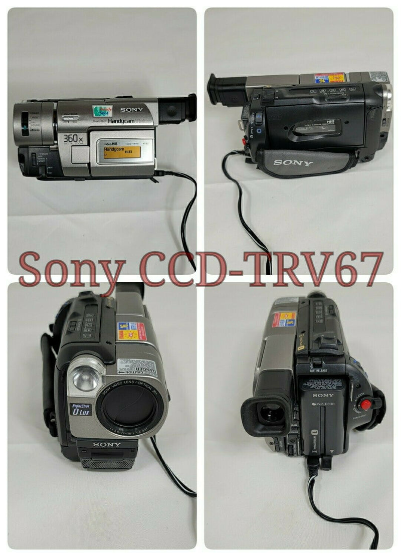 Sony CCD-TRV67 Hi8 heavy duty NTSC camcorder plays 8mm Hi8 analog 