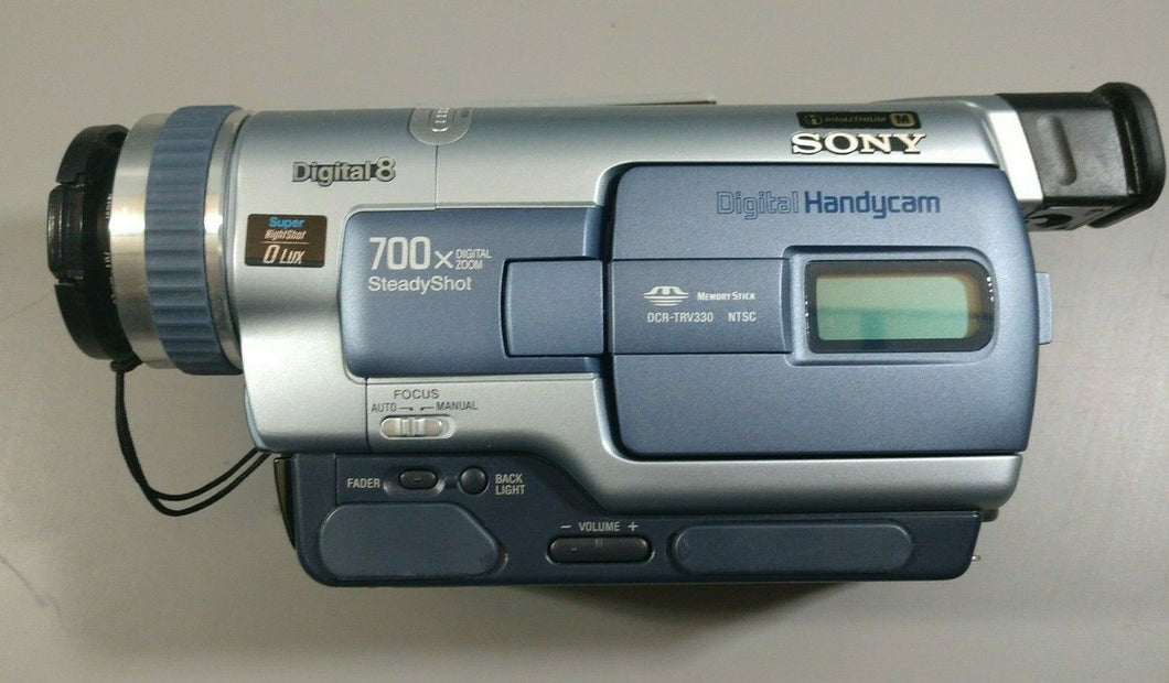 Sony DCR-TRV330 digital8 NTSC camcorder plays 8mm Hi8 digital8 tapes