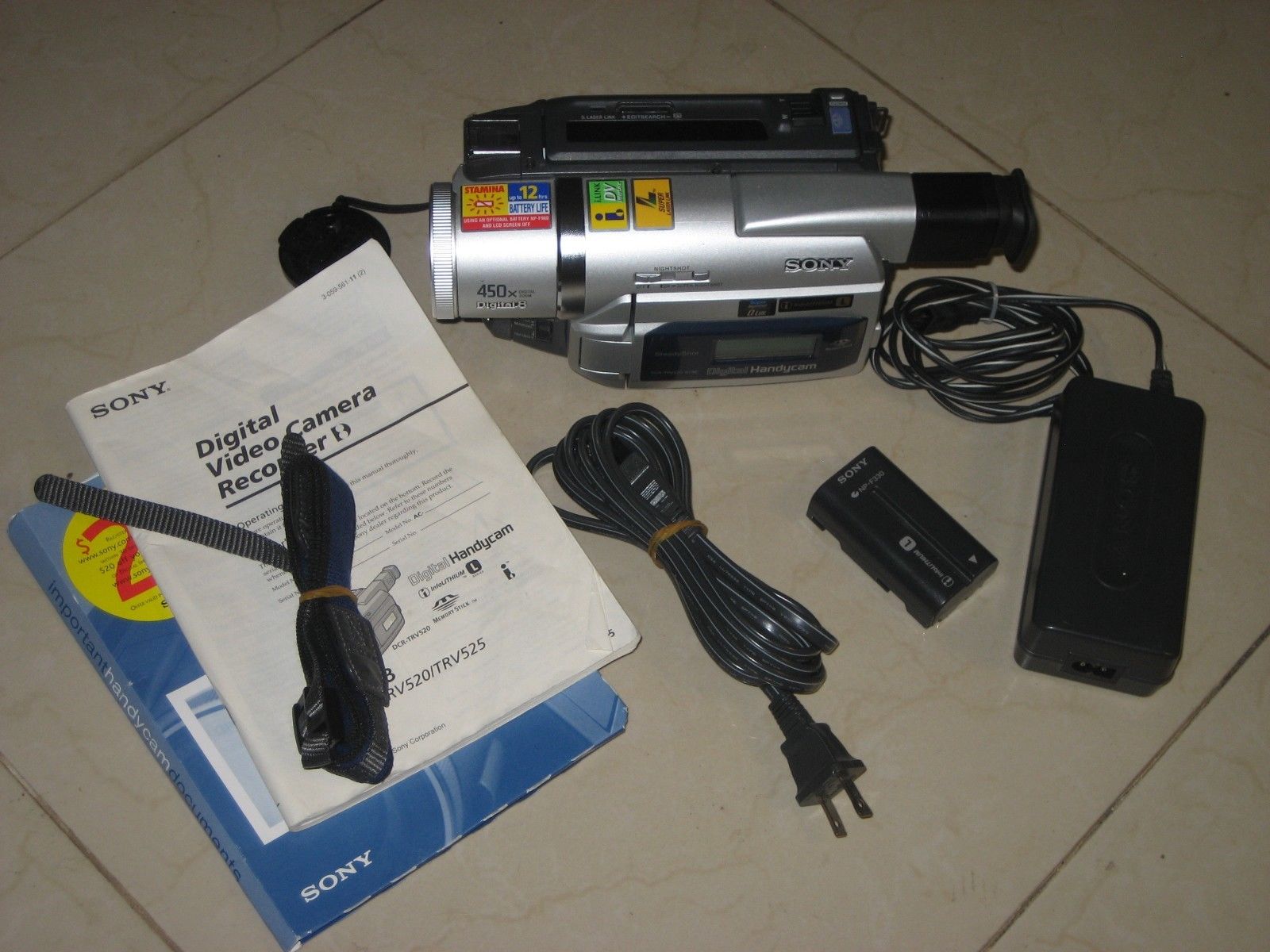 Sony DCR-TRV520 digital8 stereo NTSC camcorder plays 8mm Hi8 Sony DCR-TRV520 digital8 stereo NTSC camcorder plays 8mm Hi8