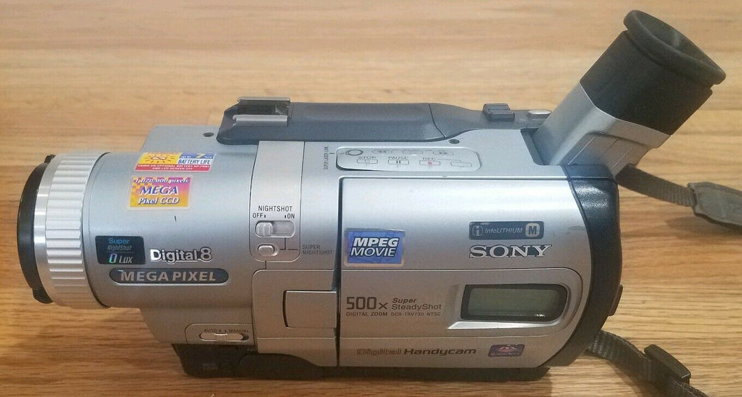 Sony DCR-TRV730 digital8 NTSC camcorder plays 8mm Hi8 digital8 tapes