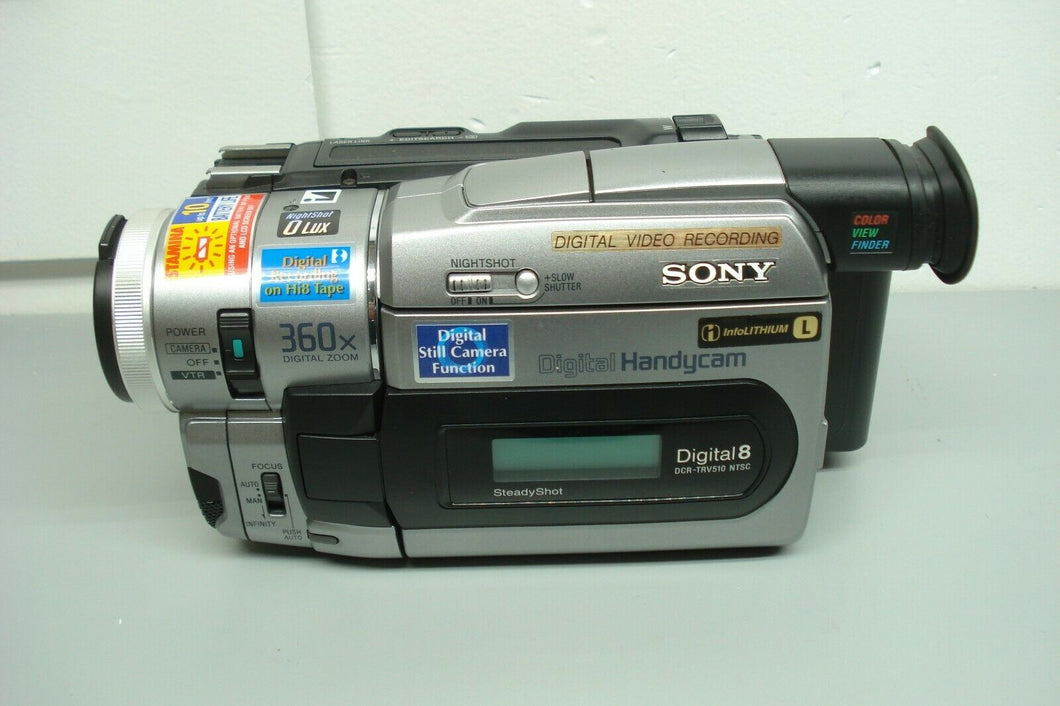 sony DCR-TRV510 digital8 stereo NTSC camcorder plays 8mm Hi8 digital8