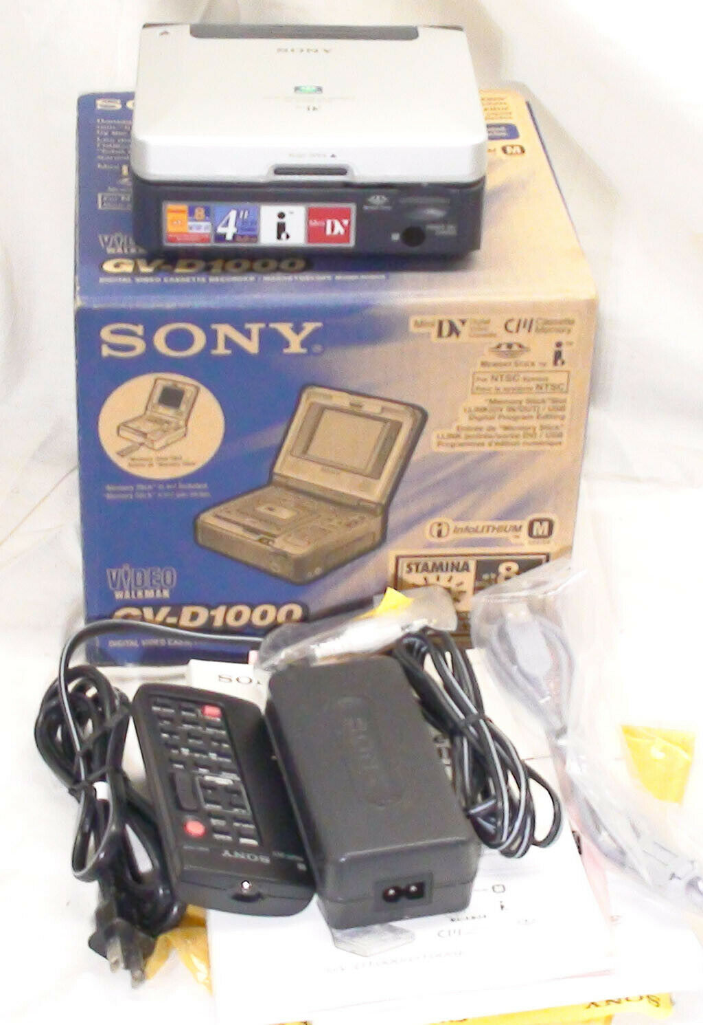 sony GV-D1000e Pal system miniDV video cassette recorder player with 4