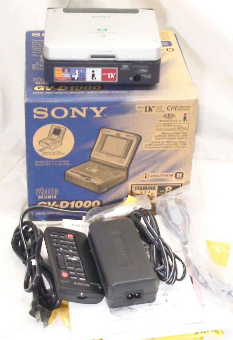 sony GV-D1000e Pal system miniDV video cassette recorder player